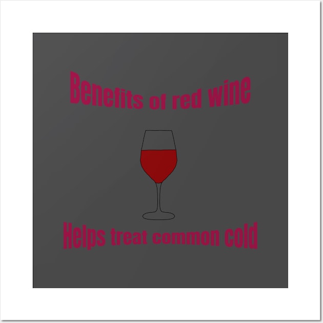 Benefits of red wine Wall Art by LORAMerch